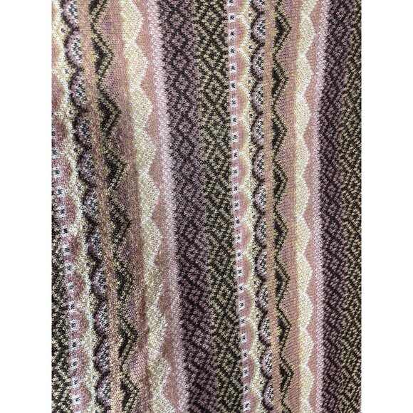 Alison Andrews Sweater Women M Pink Striped Western Boho Aztec Chevron Floral - Picture 7 of 11